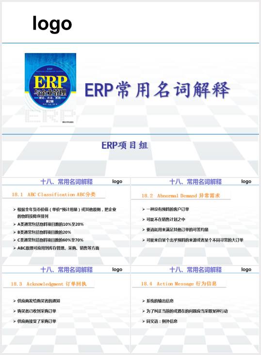 ERP常用名词解释(PPT 160页)